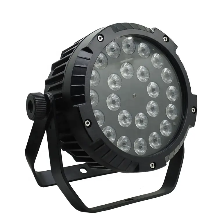 24x18W RGBWAUV 6in1 Hex Color IP65 방수 침묵 Operation 극장 빛 야외 LED Stage 파 빛