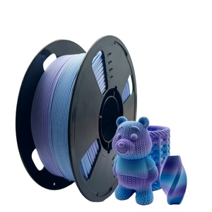 Filament PLA couleur arc-en-ciel 1,75 mm pour imprimante 3D, 1 kg (2,2 lb), translucide, soyeux, mat, pailleté, dégradé - Product Image 1