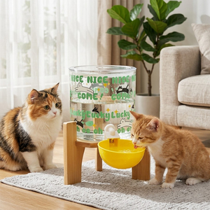 Distributeur d'eau pour <span class=keywords><strong>animaux</strong></span> de compagnie, distributeur d'eau automatique pour chat, grande capacité, sans prise, silencieux, seau en verre, pour usage domestique - Product Image 1