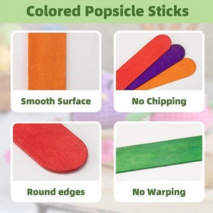 FOSKA Materiali per Artigianato Bastoncini Colorati in Legno Lisci e Dritti per Aule, Gruppi o Progetti Multipli - Product Image 3
