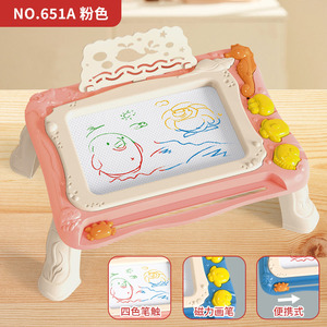 Tableau à dessin magnétique pour enfants, Table d'art en plastique effaçable, thème océan, jouet unisexe de 2 à 4 ans - Product Image 2
