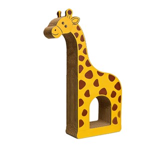 Griffoir créatif pour chat en forme de girafe, en carton ondulé épais, résistant à l'usure et sans peluches, poteau à griffer pour chat - Product Image 2