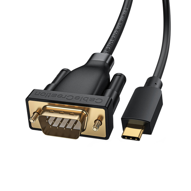 CableCreation USB C RS232 Serial Adapter Cable PL2303 Chip Braid Shielding PVC Material for Printer Computer 2-Year Warranty