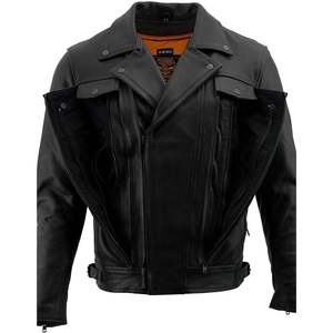 Chaqueta de Cuero Cordura Negra para Hombre LKM1760 2025 para Motocicletas, Transpirable y Cómoda con Bolsillos Multiusos - Product Image 4