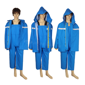 Impermeable Personalizado de Poliéster, <span class=keywords><strong>Traje</strong></span> de Lluvia para Pescadores, para Pesca, Trabajo y Senderismo, Incluye Chaqueta y Pantalones con Tirantes - Product Image 4