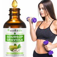 Gouttes liquides de Graviola (Corossol) naturelles, Compléments alimentaires végétaliens à base d'extrait de feuilles de Graviola