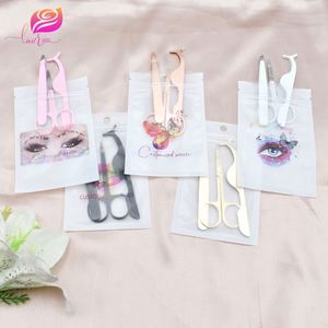 Juego de 3 Piezas de Acero Inoxidable con Logotipo Privado, Aplicador de Pestañas, Pinzas para Cejas, Tijeras, Kit de Pestañas de Marca Privada con Bolsa - Product Image 3