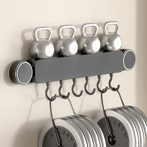 Suction Cup Knife Holder Wall Mounted With Hooks For Kitchen Utensil Storage Gray - Product Image 4