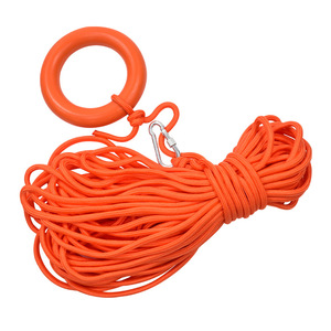 เชือกกู้ภัยแบบลอยน้ำ สีส้มแดง ขนาด 10 20 30 เมตร ความยาวตามสั่ง เชือกยางธรรมชาติเพื่อความปลอดภัย สำหรับว่ายน้ำ ดำน้ำตื้น ควบคุมน้ำท่วม - Product Image 1
