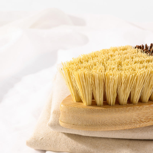 Brosse de cuisine écologique en bambou à double poils avec <span class=keywords><strong>sisal</strong></span> naturel et fibres végétales pour le lavage de la vaisselle et le nettoyage - Product Image 6