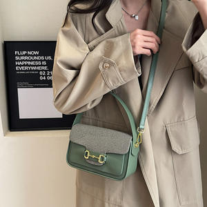 Sac à bandoulière carré de luxe pour femme en toile et cuir PU, avec fermeture éclair, élégant et tendance, pour l'automne, le printemps et l'été <span class=keywords><strong>QAZA</strong></span> - Product Image 4