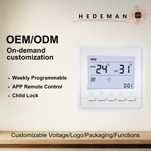 Phong cách hiện đại nút phím kỹ thuật số nhiệt cho dưới sàn điện sưởi ấm điều khiển nhiệt với ứng dụng thông minh tuya nhiệt - Product Image 5