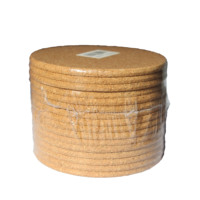 Sous-verres ronds en liège naturel avec support métallique, lot de 8 pièces, 4 pouces, 1/5 pouce d'épaisseur, pour boissons froides, verres à vin, tasses, mugs