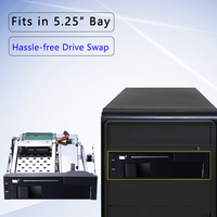 Unestech 2Bay 2,5 pulgadas y 3,5 pulgadas Disco Duro SATA Tray-less Hot Swap Backplane SSD Mobile Rack Enclosure