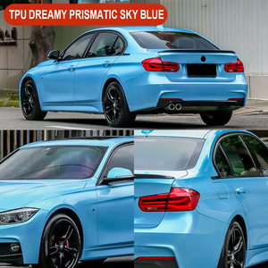 Film protecteur de carrosserie automobile PPF TPU DREAMY PRISMATIC SKY BLUE changeant de couleur, auto-adhésif, anti-décoloration, finition brillante, en rouleau - Product Image 3