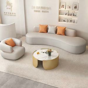 Juego de Sofás de Recepción de Lujo - Sofá de Tela con Sillón para Hoteles y Salones de Belleza - Product Image 5