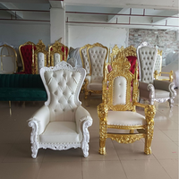 Chaise Trône Mini Haute à Dossier Unique pour l'Amérique du Nord, Capitonnée Diamant, Idéale pour les Fêtes d'Enfants et la Location d'Événements