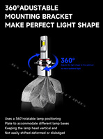 JG Wisdome fabricant 80w led phare bande de cuivre automatique csp puce led système d'éclairage sans ventilateur h4 HB3 h11 led phare