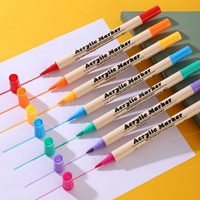 Ensemble de stylos marqueurs acryliques à double pointe, plastique, imperméable, séchage rapide, tête de couleur superposable, art de la gribouillage, peinture graffiti, aquarelle