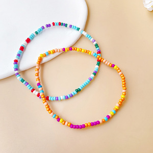 <span class=keywords><strong>Tobilleras</strong></span> Boho Elásticas con Cuentas Miyuki para Mujer, Hechas a Mano, Coloridas, con Cuentas de Arroz, Ajustables, para Playa, Verano, Accesorios de Joyería - Product Image 5