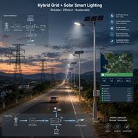 Lampu Jalan LED Tenaga Surya Modern Kompatibel IP66 Smart NB-IoT GPS Kit Retrofit Pengganti Penuh Garansi 5 Tahun CRI>80 untuk Jalan Raya