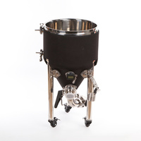 Cuve de Fermentation Conique Mobile en Acier Inoxydable de Qualité Alimentaire 30L 55L 75L à Double Enveloppe
