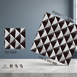 Carreaux de sol en céramique rectifiés Vistaar Brand, dernière collection, 3D Cube, 12x12 pouces, surface rustique émaillée - Product Image 3