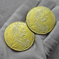 Pièces commémoratives en laiton plaqué or de 4 Ducats d'Autriche de 1915, cadeaux, très belles