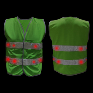 CITICITYNight เสื้อกั๊กสะท้อนแสงสำหรับกลางแจ้งแบบชาร์จไฟได้พร้อมไฟ LED กระพริบสำหรับจราจร พร้อมโลโก้ที่กำหนดเอง ANSI คลาส 2 สีส้ม - Product Image 6