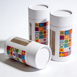 Factory Direct Custom Size Paper Cylinder Canister With Clear <b>Window</b> Durable Cardboard Packaging Box - Product Image 3