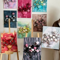 Rose éternelle faite à la main, décoration murale 3D pour la maison, chambre à coucher, ornement de fleurs séchées, cadeau haut de gamme pour les amis