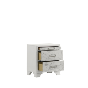 Modern Style Nightstand White Wood <b>Under</b> <b>Bed</b> Storage G150108662 - Product Image 5