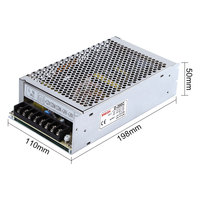 Alimentation à découpage double sortie MWISH D-200C 200W 12V 5A 24V 6A pour contrôle de moteur, capteur PLC et équipement d'automatisation industrielle
