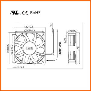 <span class=keywords><strong>Ventola</strong></span> FG da 120mm 120x120x38mm aspiratore industriale 12038 materiale PBT IP68 impermeabile <span class=keywords><strong>12v</strong></span> 0.53A <span class=keywords><strong>ventola</strong></span> di raffreddamento <span class=keywords><strong>assiale</strong></span> a corrente continua - Product Image 5