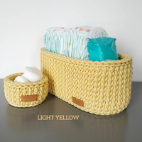 Panier de rangement ovale décoratif Nuohui HT-9 en coton tressé, écologique, durable, moderne, pour chambre d'enfant, avec poignées, pour jouets d'enfants