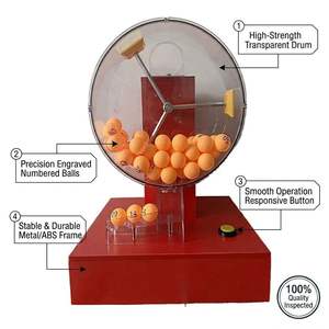 Máquina de <span class=keywords><strong>Bingo</strong></span> Eléctrica de <span class=keywords><strong>Madera</strong></span> con 50 <span class=keywords><strong>Bolas</strong></span>, Marcador Automático de Luz para Sorteos de Beneficencia y Fiestas - Product Image 5