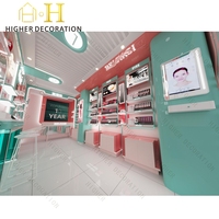 Idées de design pour les présentoirs de magasins de cosmétiques, design intérieur et extérieur de boutiques de maquillage, aménagement de l'agencement des meubles de magasins de cosmétiques