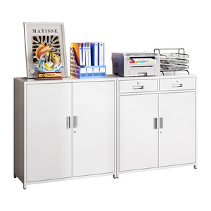 Archivador Metálico con Cerradura de la Marca Sanjian, Archivador de Oficina de 2 Puertas, Archivador Metálico Bajo para Almacenamiento - Product Image 5