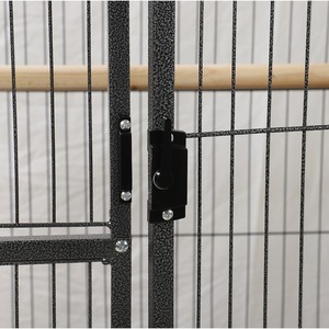 Gabbia per Pappagalli in Metallo Rinforzato, Moderna ed Ecologica, Extra Large, con Design Anti-Fuga e Rastrelliera Portaoggetti con Rotelle per Storni - Product Image 4