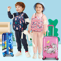 Ensemble de valises pour enfants OMASKA personnalisées en ABS, 3 pièces, valises à roulettes ABS, 14, 16, 20 pouces, valises ABS mignonnes