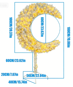 Décorations de fête DAMAI pour l'Aïd al-Fitr et l'Aïd al-Adha, vente en gros, fournitures en plastique de 1,8 m, décorations du Ramadan, décorations de lune - Product Image 4