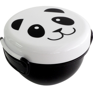 Fuku Fuku Nyanko Round Bento <b>Box</b> Double Layer <b>Plastic</b> <b>Lunch</b> <b>Box</b> For Children With Cat Design - Product Image 4