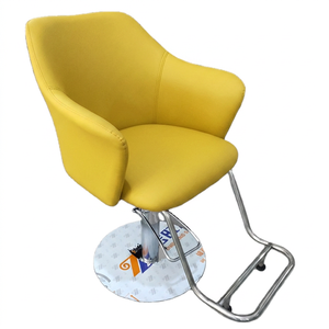 Sillas de Barbero Reclinables Kisen New Gold, Silla de Salón Marrón, Equipo de Peluquería y Belleza con Material Metálico, Muebles de Salón - Product Image 1
