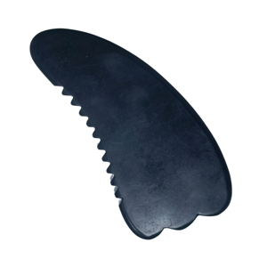 Tabla de masaje Gua Sha negra con forma de diente para rostro y cuerpo - Product Image 5