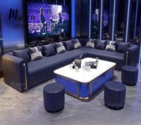 Meubles de club de haute qualité, ensemble de canapés en forme de U avec table basse, canapé d'angle en cuir, sièges de canapé personnalisés, canapé lounge pour pub