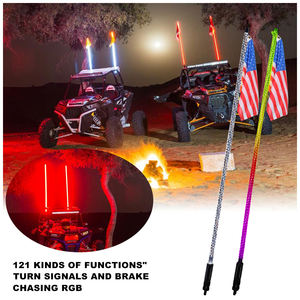 Loyo, Gran Venta, 2 Piezas, Luces LED de Látigo de 5 Pies, Control Remoto por Aplicación, Luces RGB en Espiral con Música para Jeep, Luces RGB Antiniebla - Product Image 1