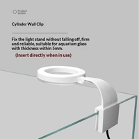 Lampe LED à clipser haute luminosité pour aquariums plantés, terrariums et micro-paysages, 5W, ronde