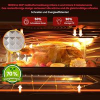 Oimis-Four électrique à convection pour friteuse à air chaud XXL, 30L, 1800W, 21 en 1, avec 7 accessoires, en stock