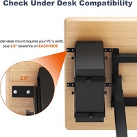 Support de PC réglable à poser sous le bureau, support de tour d'ordinateur en métal, support vertical/horizontal pour CPU