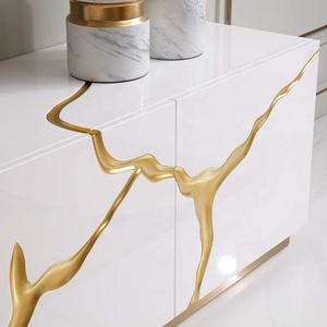 מותאם אישית טלוויזיה stand ריהוט סלון ארונות יוקרה עיצוב קונסולת מזנון נירוסטה stand מודרני ארון - Product Image 2